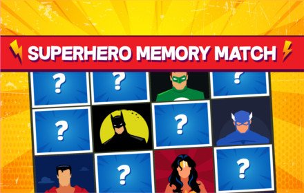 Superhero Memory Match HD